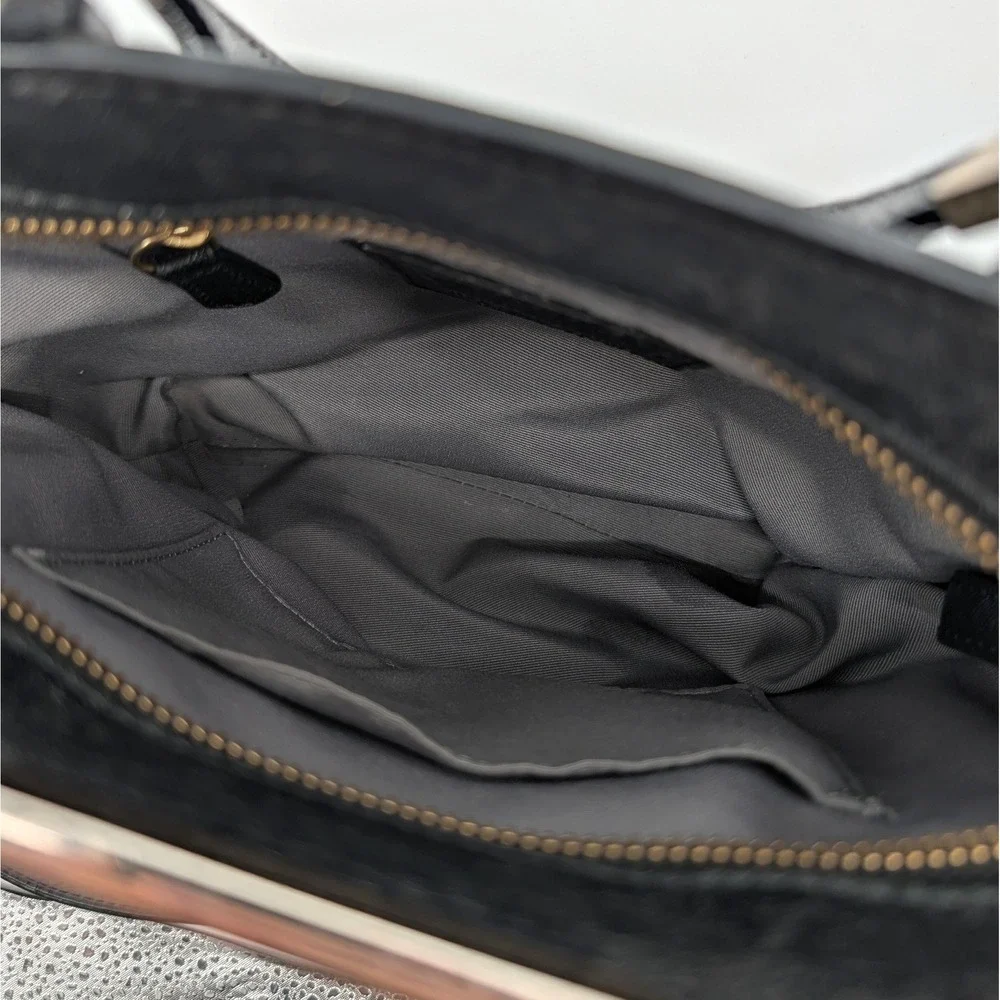 Coach Madison Saffiano Leather Mini North/South Tote Bag Black 1329-29001